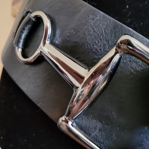 Genuine leather equestrian belt - large stirrup like buckle - Picture 3 of 9